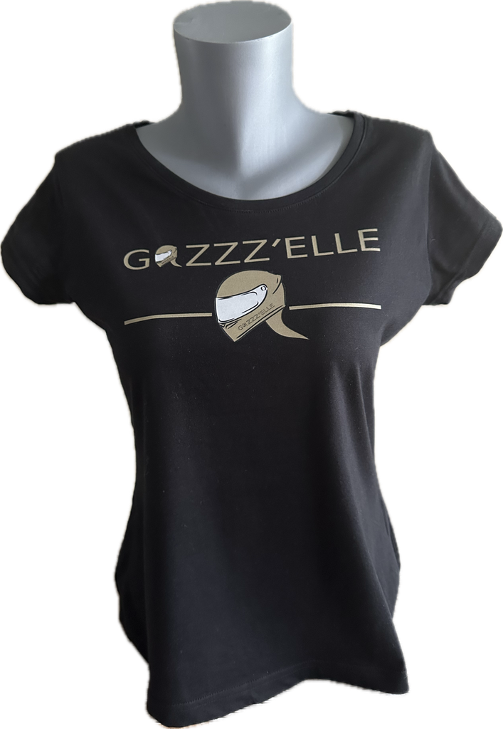 T-shirt GAZZZ'ELLE ONE noir et or