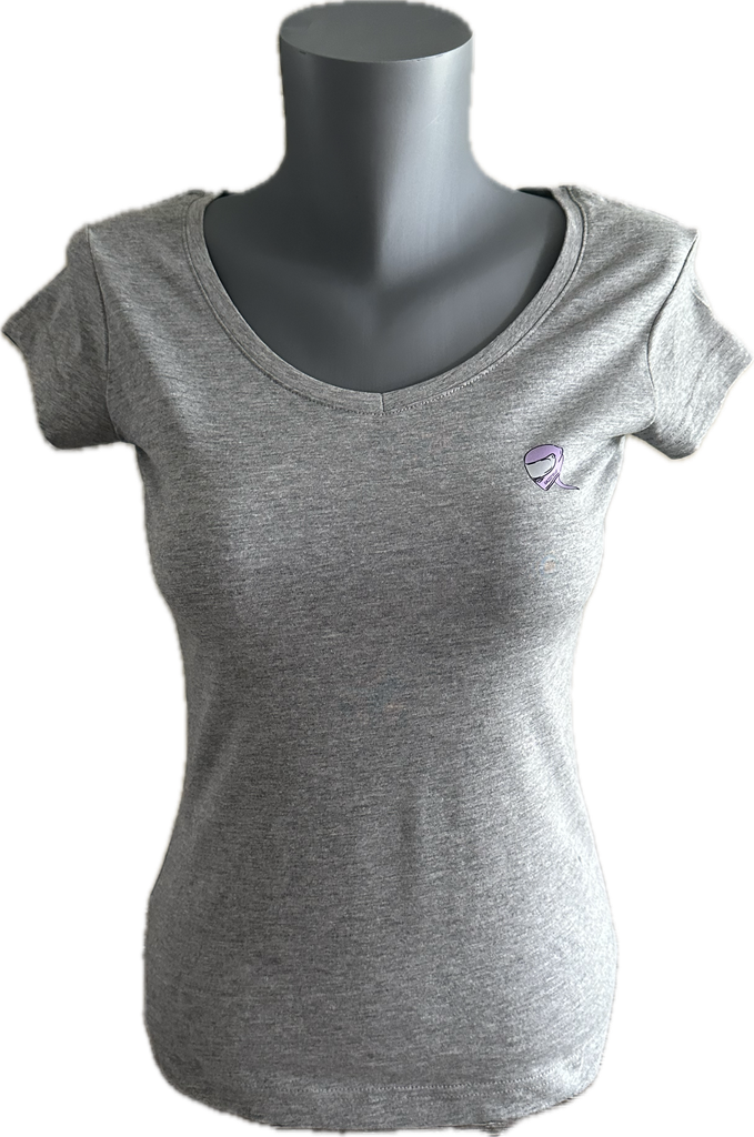 T-Shirt GAZZZ'ELLE ELEGANCE gris et mauve