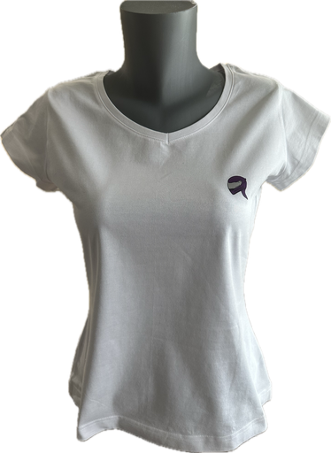 T-Shirt GAZZZ'ELLE ELEGANCE blanc et violet