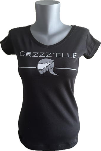 T-shirt GAZZZ'ELLE ONE noir et gris