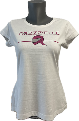 T-shirt GAZZZ'ELLE ONE Blanc et rose foncé