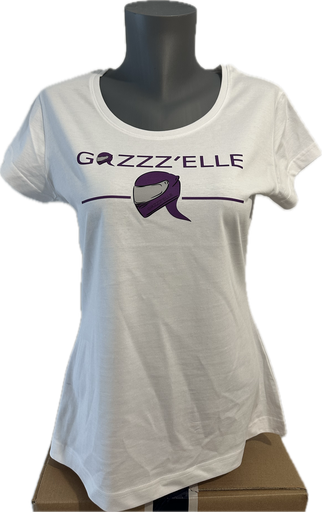 T-shirt GAZZZ'ELLE ONE Blanc et Violet foncé